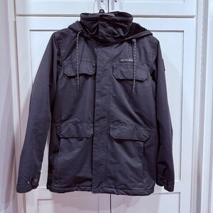 Mens size Small Columbia South Canyon Sherpa Lined Jacket Dark Grey